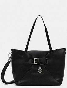 Torebka shopperka U.S. Polo Assn.  czarna BIUN88863WVW
