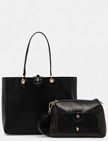 Torebka shopperka U.S. Polo Assn.  czarna BIU4A8904WVP