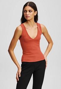 Top Karl Lagerfeld  pomarańczowy damski A3W17005