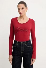 Longsleeve Guess  czerwony damski W5YI26.J1314