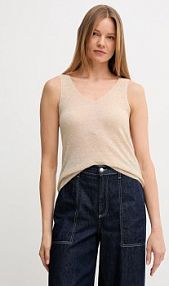 Top United Colors of Benetton  beżowy damski 109PDH01F