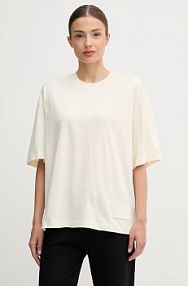 T-shirt EA7 Emporio Armani  beżowy damski AF13741.7X000