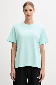 T-shirt adidas Terrex  turkusowy damski JM2816