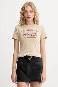 T-shirt Levi's  beżowy damski A8798.0057