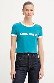 T-shirt Max&Co.  turkusowy damski 2528946012200