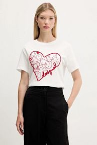 T-shirt Desigual  biały damski 25WWTK50