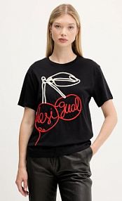 T-shirt Desigual  czarny damski 25WWTK51