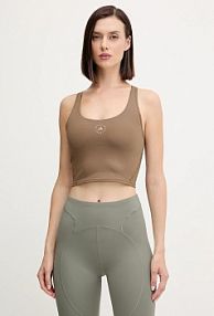 Top treningowy adidas by stella mccartney  brązowy JW1998