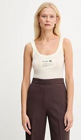 Top Elisabetta Franchi  beżowy damski TK63B57E2