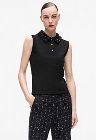 Top Karl Lagerfeld  czarny damski A4W17038