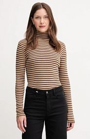 Longsleeve United Colors of Benetton  brązowy damski 30YSE2225