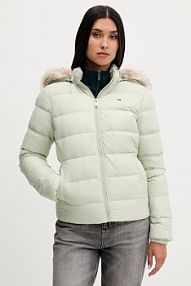 Kurtka puchowa Tommy Jeans  zielona damska DW0DW18312