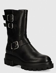 Botki AGL  czarne damskie D756589PGKA21