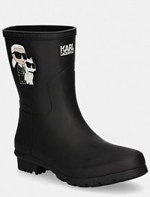 Kalosze Karl Lagerfeld  czarne damskie KL47073T.V00