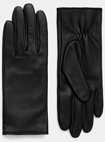 Rękawiczki skórzane Boss  czarne 50526613