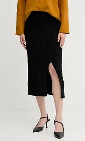 Spódnica midi DKNY  czarna DJ4R0377