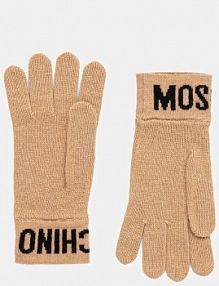 Rękawiczki Moschino  brązowe damskie M2357.65232