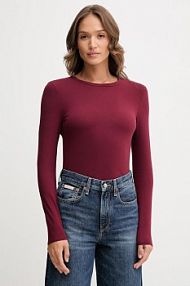 Longsleeve United Colors of Benetton  bordowy damski 3ZQM3M858.100