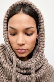 Czapka zimowa Answear.LAB  beżowa damska balaklava