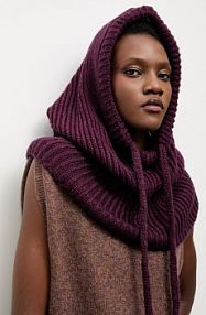 Czapka zimowa Answear.LAB  bordowy damska balaklava