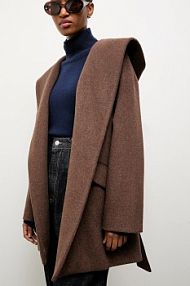 Płaszcz Answear.LAB  brązowy damski WA25.KPD003