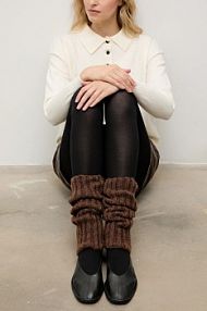 Skarpetki Answear.LAB  brązowe damskie ocieplacze na