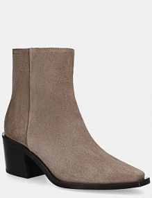 Botki na obcasie Answear.LAB  beżowe 50102