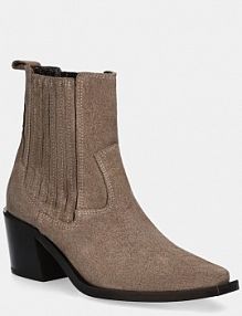 Botki na obcasie Answear.LAB  beżowe 50109