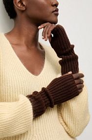 Rękawiczki Answear.LAB  brązowe damskie WA25-RED026