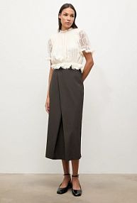 Spódnica midi Answear.LAB  brązowa CET0603.TOS