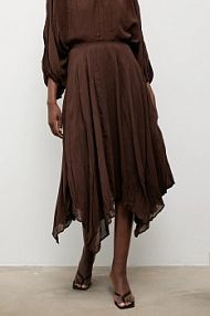 Spódnica midi Answear.LAB  brązowa ST.0478.botto