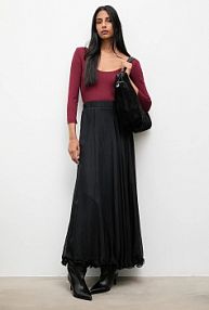 Spódnica maxi Answear.LAB  czarna sk956.iak