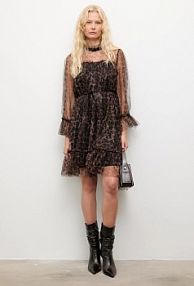 Sukienka mini Answear.LAB  brązowa 80876.2.FLK