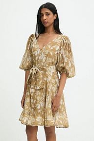 Sukienka mini Answear.LAB  beżowa 80995.FLK