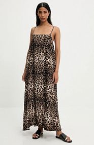 Sukienka maxi Answear.LAB  brązowa 7163.tos