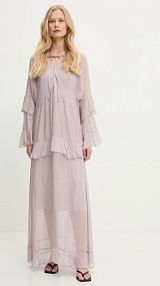 Sukienka maxi Answear.LAB  fioletowa D10593.IKK