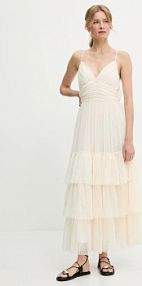 Sukienka maxi Answear.LAB  beżowa 606573.flk