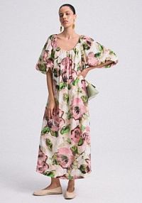 Sukienka maxi Answear.LAB  różowa IL2846.tos