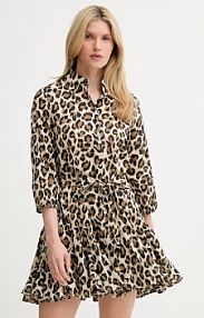 Sukienka mini Answear.LAB  brązowa bianca.FLK