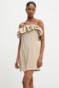 Sukienka mini Answear.LAB  beżowa LD2725.hak