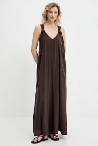 Sukienka maxi Answear.LAB  brązowa d522.IJS