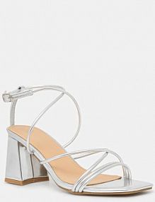 Sandały na obcasie Answear.LAB  srebrne DANDELION2