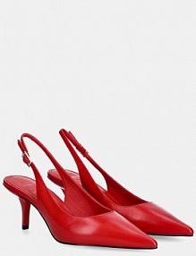 Sandały na obcasie Answear.LAB  czerwone LT793.99.1