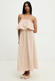 Sukienka maxi Answear.LAB  beżowa 8870.b.flk