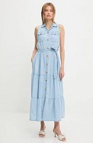 Sukienka maxi Answear.LAB  niebieska CA2811.P.HWK