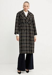 Płaszcz Silvian Heach  brązowy damski GPA25197CP