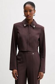 Żakiet Silvian Heach  brązowy GPA25035GC