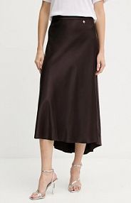 Spódnica midi Silvian Heach  brązowa GPA25324LO