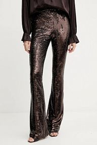 Spodnie eleganckie Silvian Heach  brązowe damskie GPA25522PA