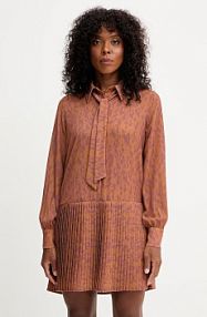 Sukienka mini Silvian Heach  brązowa GPA25467VE